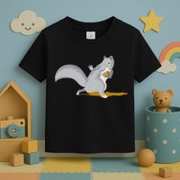 The Squirrel Protect The Nut Cool Vector Design Toddler T-Shirt
