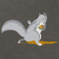 The Squirrel Protect The Nut Cool Vector Design Cotton Canvas Backpack