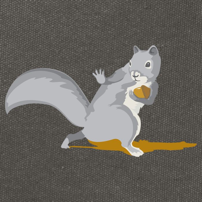 The Squirrel Protect The Nut Cool Vector Design Cotton Canvas Backpack