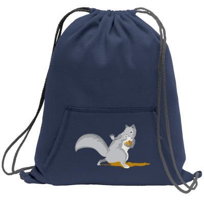 The Squirrel Protect The Nut Cool Vector Design Sweatshirt Cinch Pack Bag