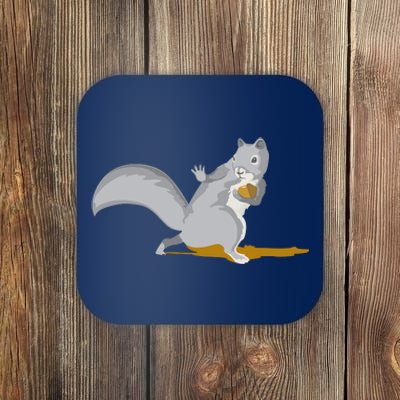 The Squirrel Protect The Nut Cool Vector Design Coaster