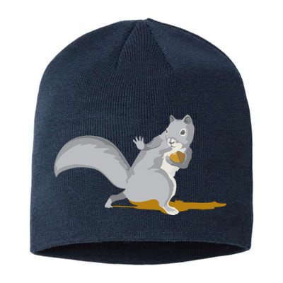 The Squirrel Protect The Nut Cool Vector Design Sustainable Beanie