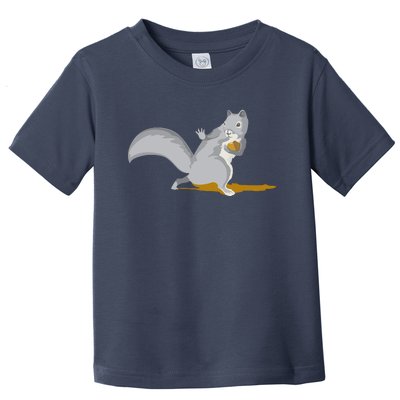 The Squirrel Protect The Nut Cool Vector Design Toddler T-Shirt