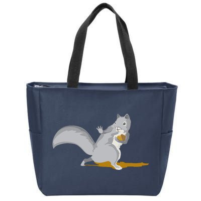 The Squirrel Protect The Nut Cool Vector Design Zip Tote Bag