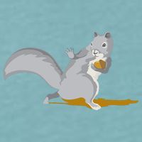 The Squirrel Protect The Nut Cool Vector Design Sueded Cloud Jersey T-Shirt