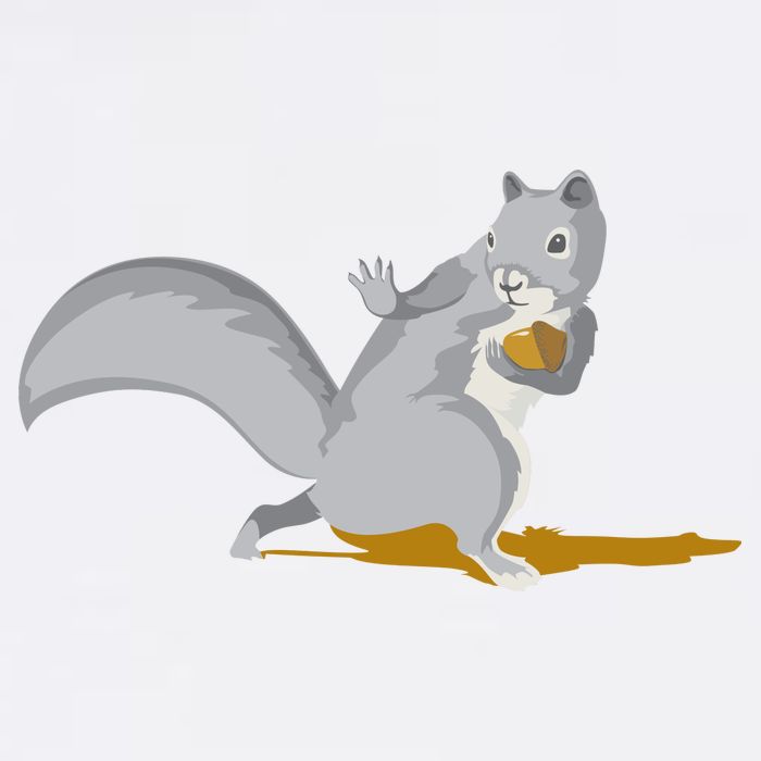 The Squirrel Protect The Nut Cool Vector Design Garment-Dyed Sweatshirt