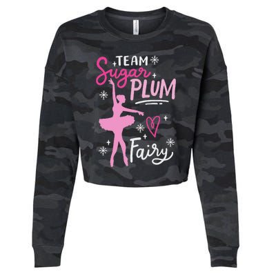 Team Sugar Plum Fairy Nutcracker Ballet Dance Christmas Girl Cropped Pullover Crew