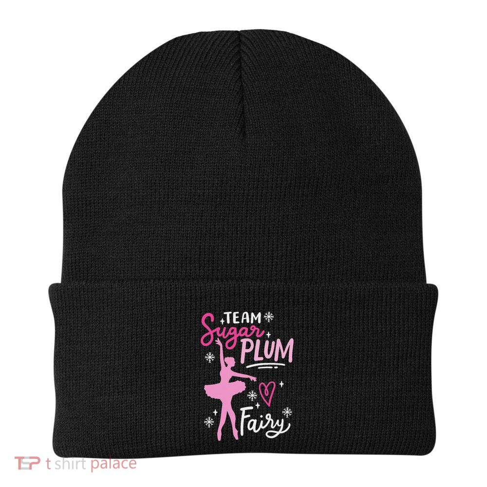Team Sugar Plum Fairy Nutcracker Ballet Dance Christmas Girl Knit Cap Winter Beanie