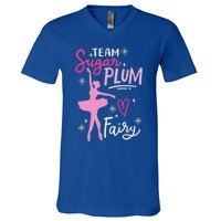 Team Sugar Plum Fairy Nutcracker Ballet Dance Christmas Girl V-Neck T-Shirt