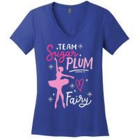 Team Sugar Plum Fairy Nutcracker Ballet Dance Christmas Girl Women's V-Neck T-Shirt