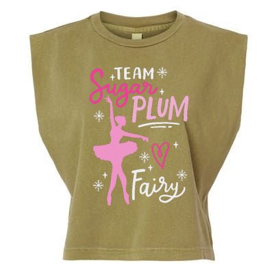 Team Sugar Plum Fairy Nutcracker Ballet Dance Christmas Girl Garment-Dyed Women's Muscle Tee