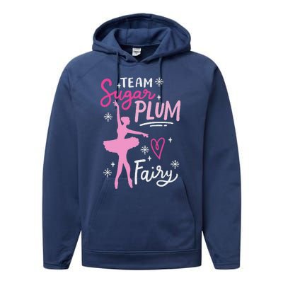 Team Sugar Plum Fairy Nutcracker Ballet Dance Christmas Girl Performance Fleece Hoodie