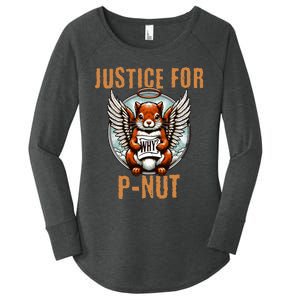 The Squirrel Pnut P’Nut Justice For P Nut Justice For Peanut Women's Perfect Tri Tunic Long Sleeve Shirt