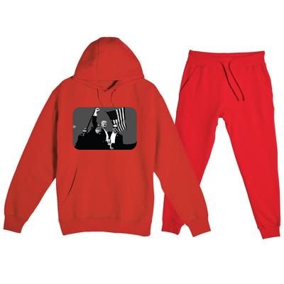 Trump Shot Pennsylvania 14th July Rally Shot Legend Usa 2024 Premium Hooded Sweatsuit Set