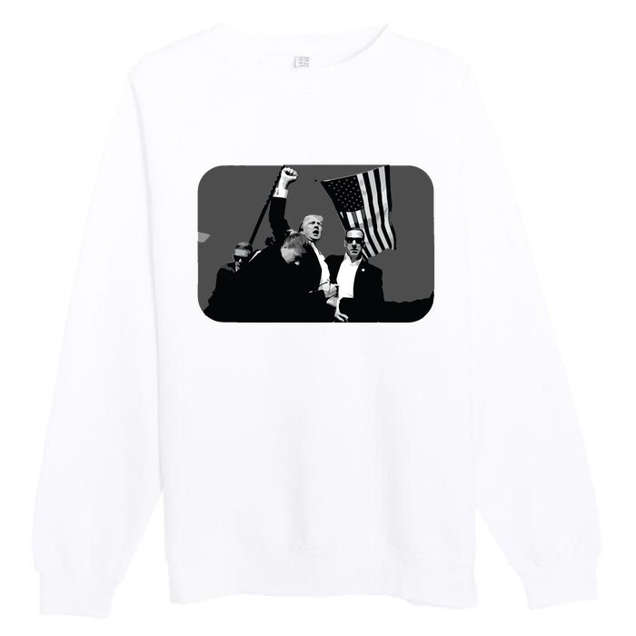 Trump Shot Pennsylvania 14th July Rally Shot Legend Usa 2024 Premium Crewneck Sweatshirt