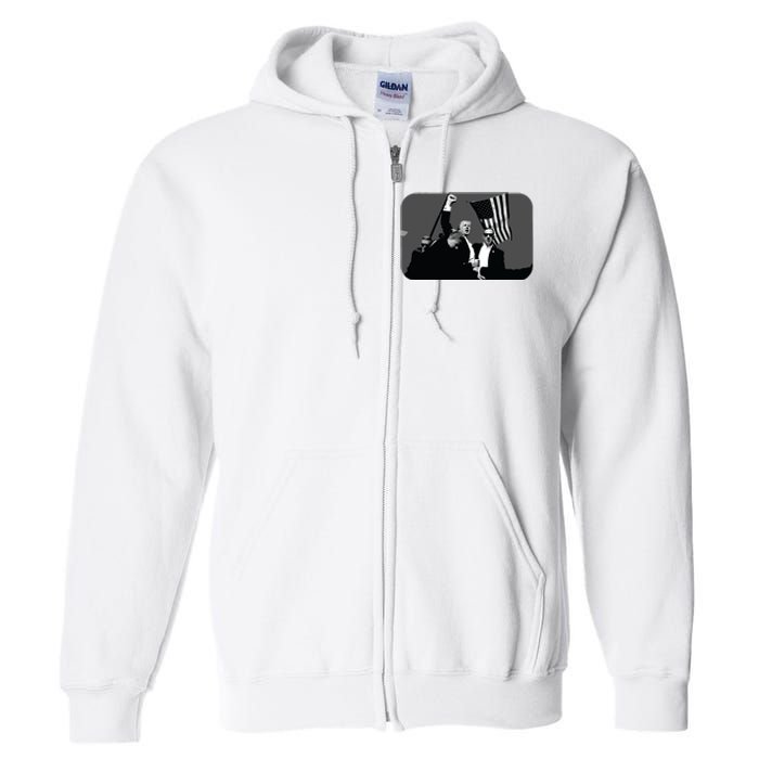 Trump Shot Pennsylvania 14th July Rally Shot Legend Usa 2024 Full Zip Hoodie