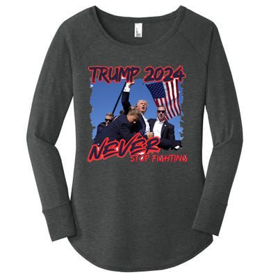 Trump Shooting President Trump Political Trump 2024 Election A Women's Perfect Tri Tunic Long Sleeve Shirt