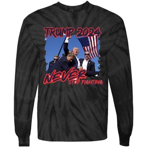 Trump Shooting President Trump Political Trump 2024 Election A Tie-Dye Long Sleeve Shirt