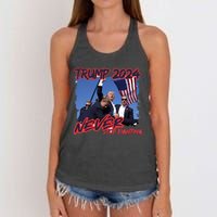 Trump Shooting President Trump Political Trump 2024 Election A Women's Knotted Racerback Tank