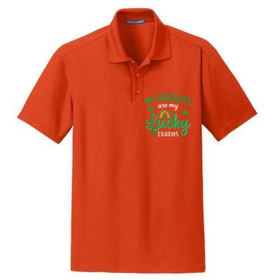 Teacher St Patricks Day My Students Are My Lucky Charms Dry Zone Grid Polo