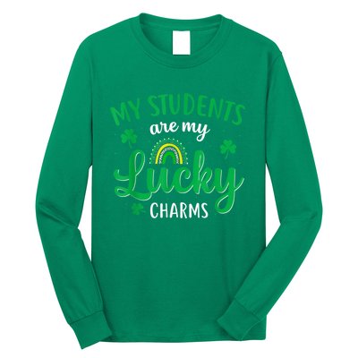 Teacher St Patricks Day My Students Are My Lucky Charms Long Sleeve Shirt