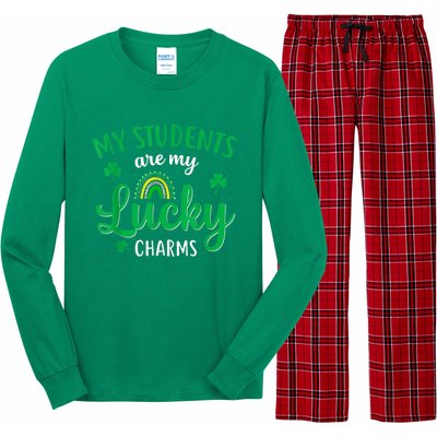 Teacher St Patricks Day My Students Are My Lucky Charms Long Sleeve Pajama Set