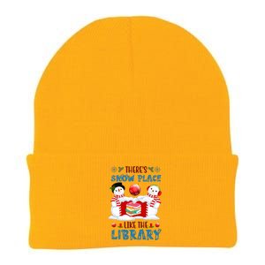 There's Snow Place Like The Library Book Worm Christmas Knit Cap Winter Beanie