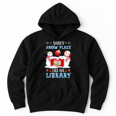 There's Snow Place Like The Library Book Worm Christmas Hoodie
