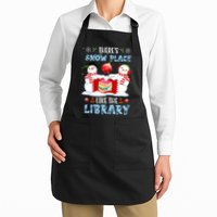 There's Snow Place Like The Library Book Worm Christmas Apron