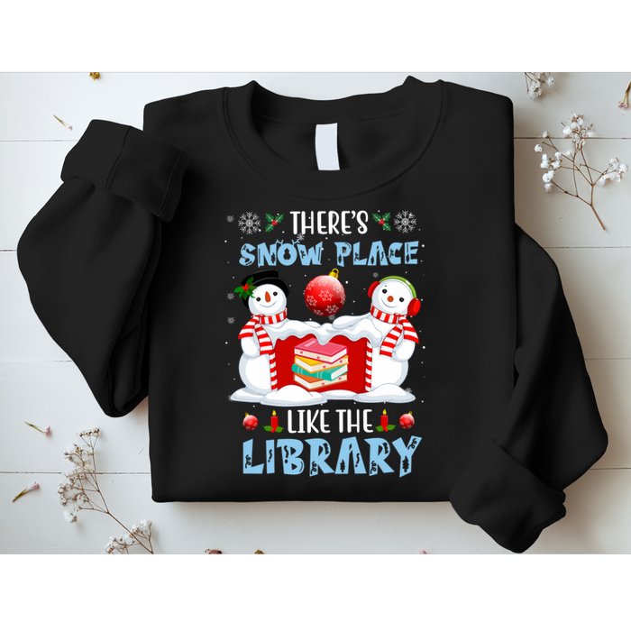 There's Snow Place Like The Library Book Worm Christmas Sweatshirt