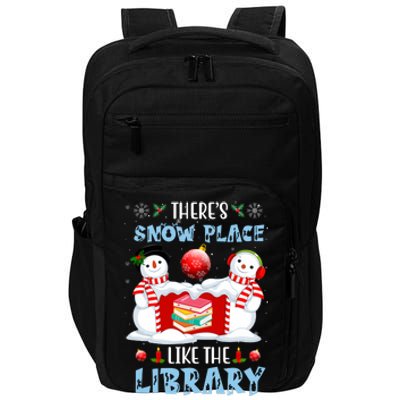 There's Snow Place Like The Library Book Worm Christmas Impact Tech Backpack