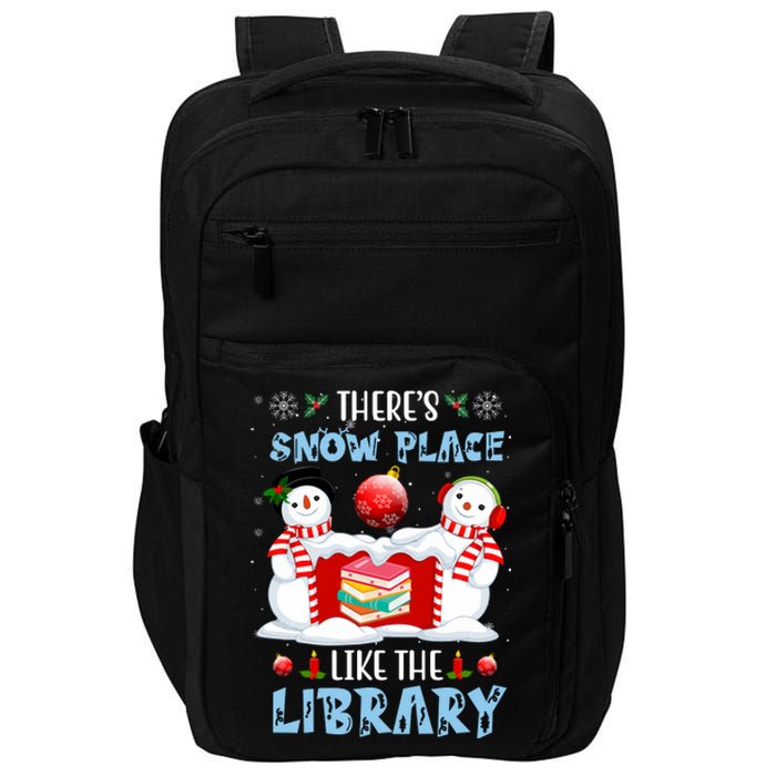 There's Snow Place Like The Library Book Worm Christmas Impact Tech Backpack