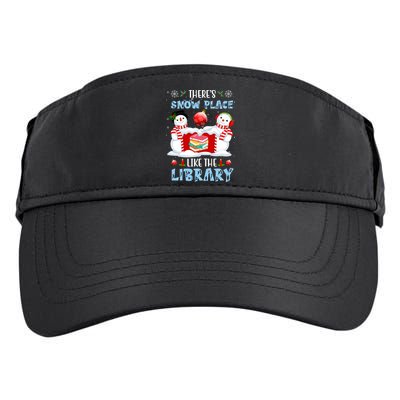 There's Snow Place Like The Library Book Worm Christmas Adult Drive Performance Visor