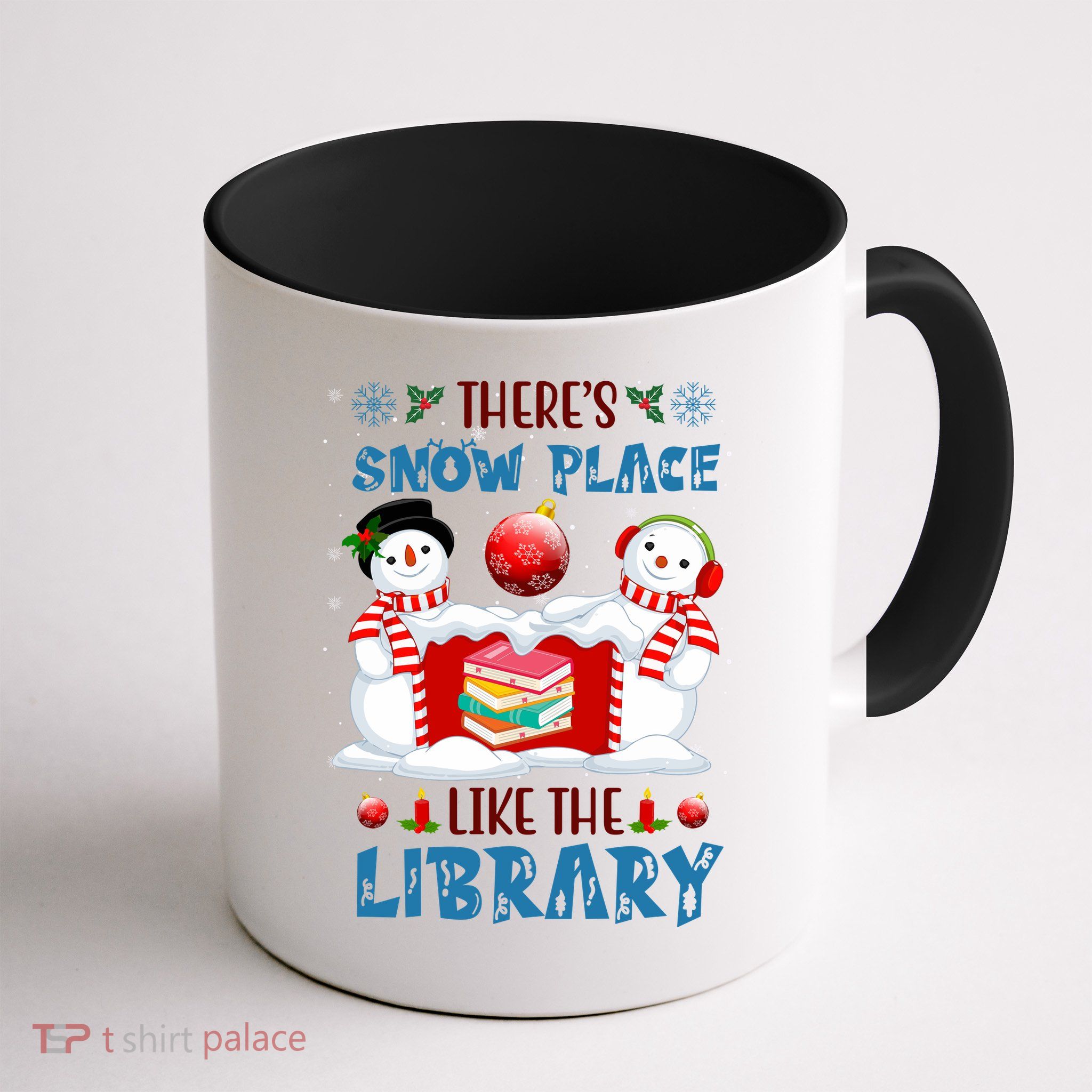 There's Snow Place Like The Library Book Worm Christmas Mug