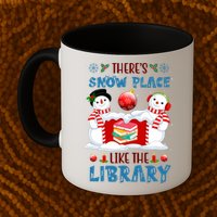 There's Snow Place Like The Library Book Worm Christmas Mug