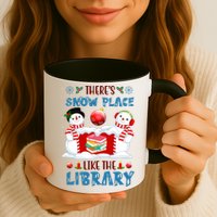 There's Snow Place Like The Library Book Worm Christmas Mug
