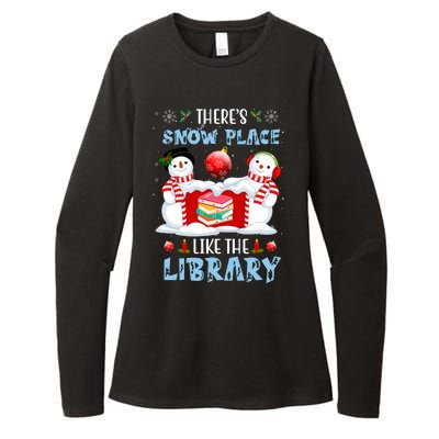 There's Snow Place Like The Library Book Worm Christmas Womens CVC Long Sleeve Shirt