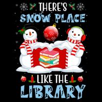There's Snow Place Like The Library Book Worm Christmas Flatbill Hat
