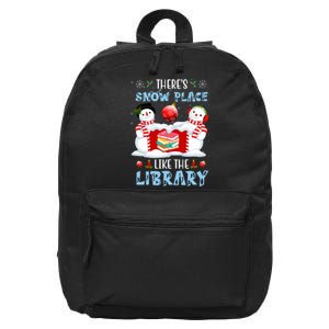 There's Snow Place Like The Library Book Worm Christmas 16 in Basic Backpack