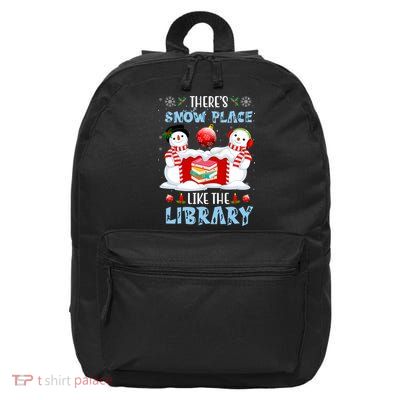 There's Snow Place Like The Library Book Worm Christmas 16 in Basic Backpack