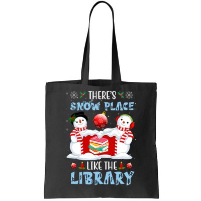 There's Snow Place Like The Library Book Worm Christmas Tote Bag