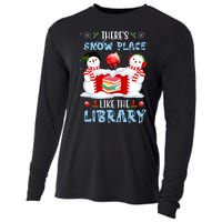 There's Snow Place Like The Library Book Worm Christmas Cooling Performance Long Sleeve Crew