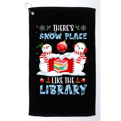 There's Snow Place Like The Library Book Worm Christmas Golf Towel