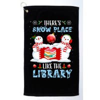 There's Snow Place Like The Library Book Worm Christmas Golf Towel