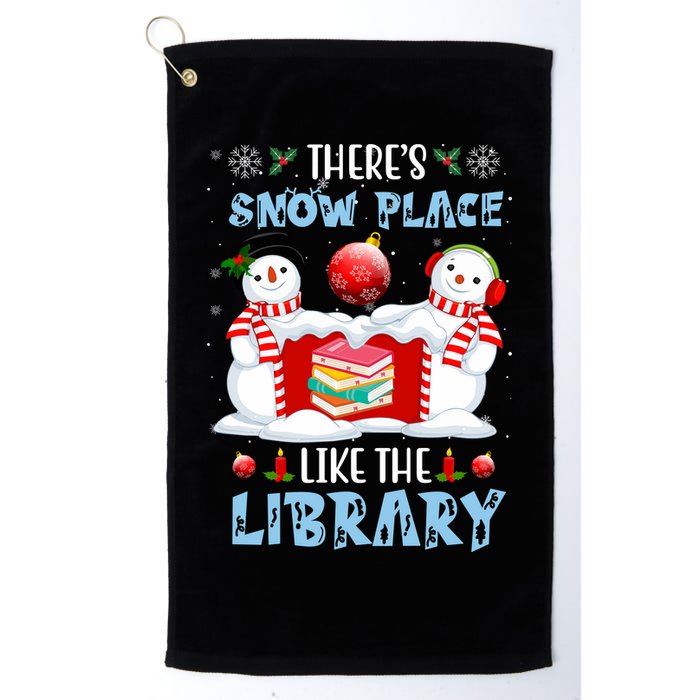 There's Snow Place Like The Library Book Worm Christmas Golf Towel