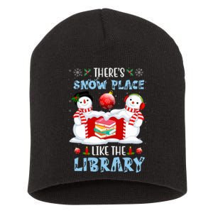 There's Snow Place Like The Library Book Worm Christmas Short Acrylic Beanie