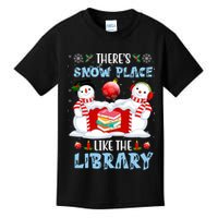 There's Snow Place Like The Library Book Worm Christmas Kids T-Shirt