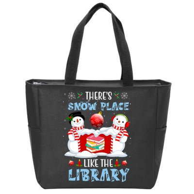 There's Snow Place Like The Library Book Worm Christmas Zip Tote Bag