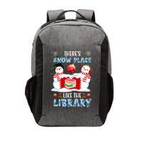 There's Snow Place Like The Library Book Worm Christmas Vector Backpack