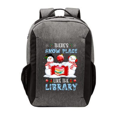 There's Snow Place Like The Library Book Worm Christmas Vector Backpack